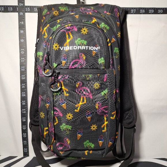 Vibedration Hydration Backpack w/o bladder - Neon Tropical  display picture 3